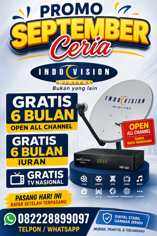 pasang indovision, daftar indovision, kantor indovision, alamat indovision